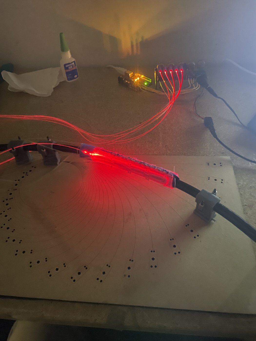 Optical sensing setup for the colonoscopy sleeve