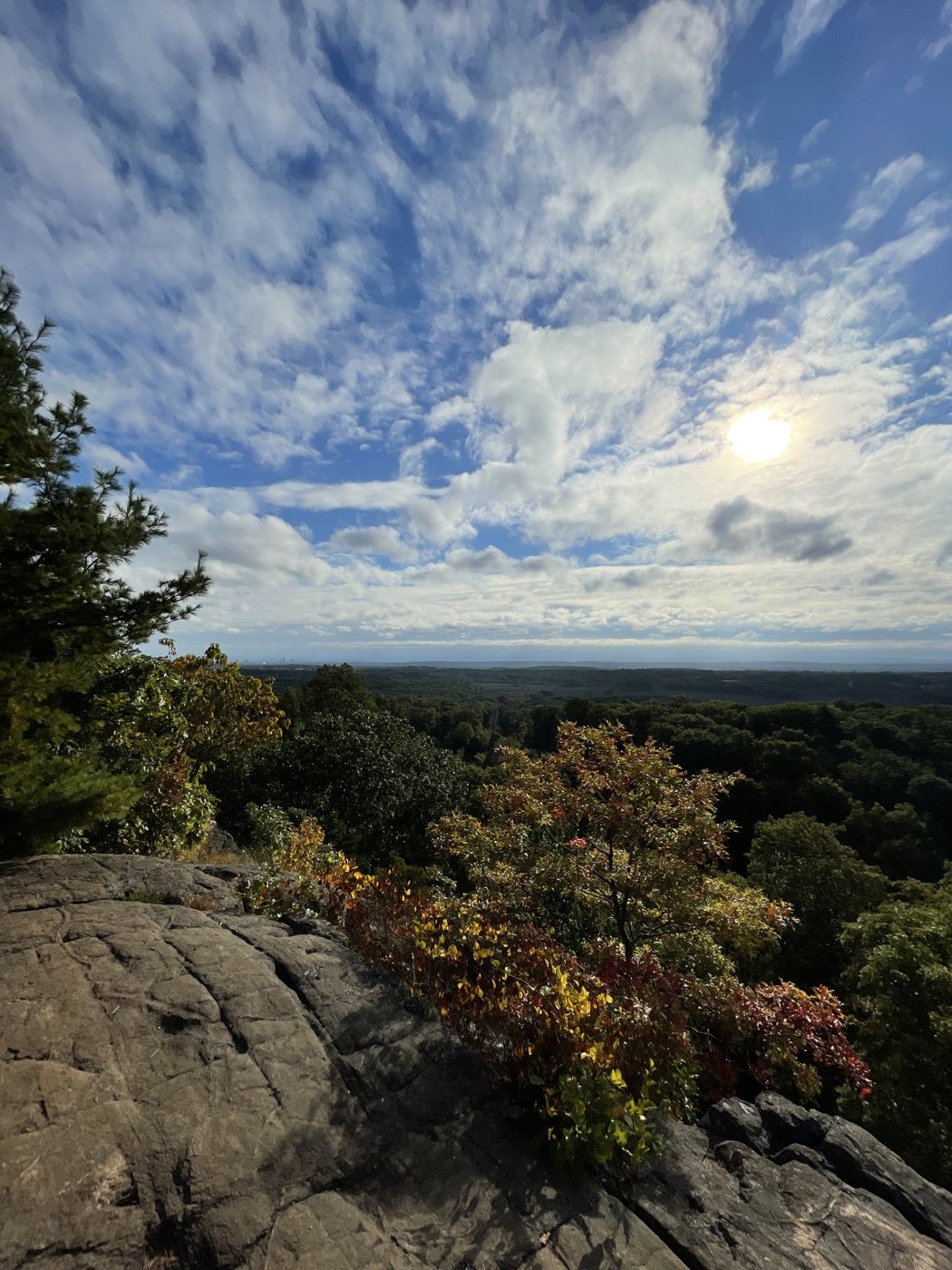 View from a rocky overlook during a hike